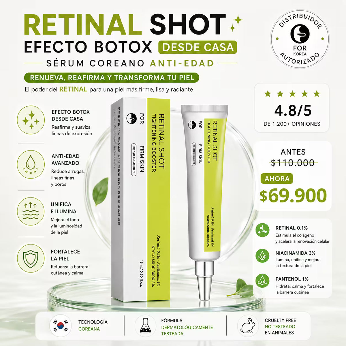 Retinal Shot | Serum Facial Coreano