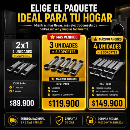 Soportes Base Con Ruedas EasyMove 2x1