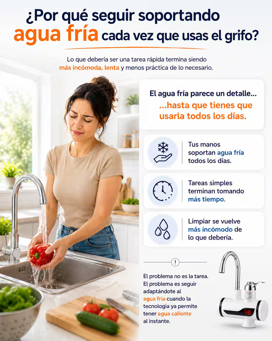 Grifo Eléctrico de Agua Caliente