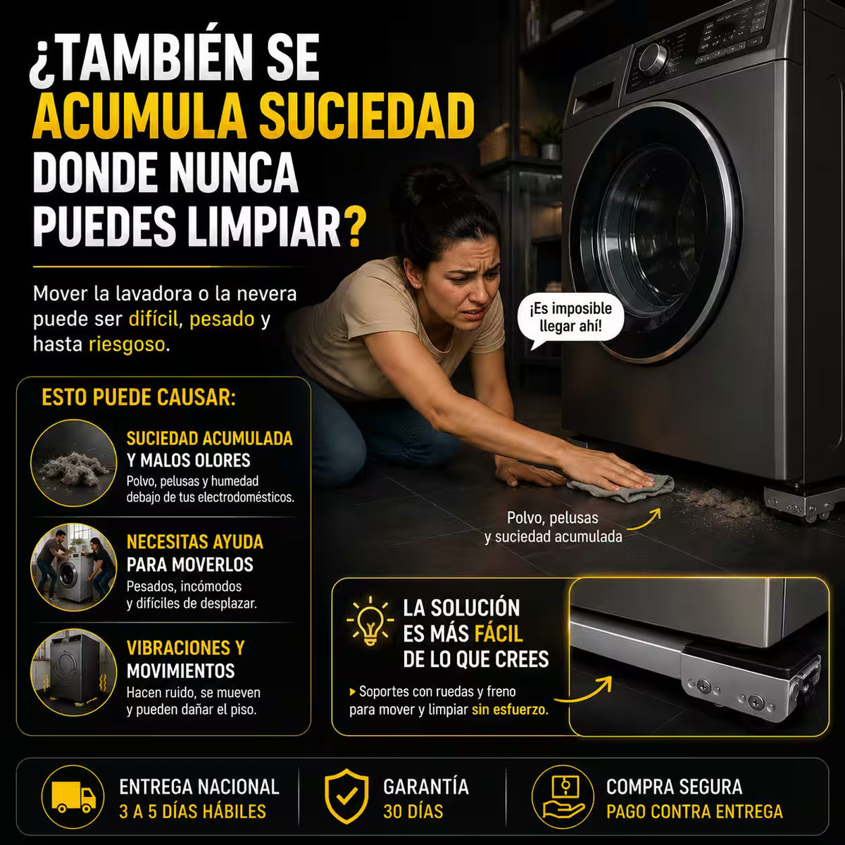 Soportes Base Con Ruedas EasyMove 2x1