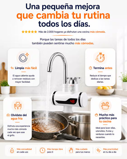 Grifo Eléctrico de Agua Caliente