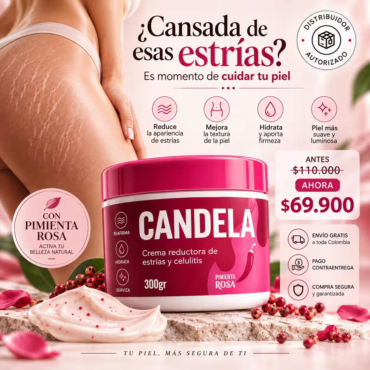 Candela Anti - Estrias Crema Reductora