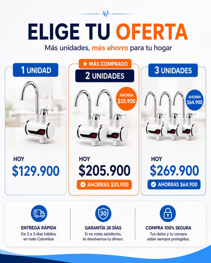 Grifo Eléctrico de Agua Caliente